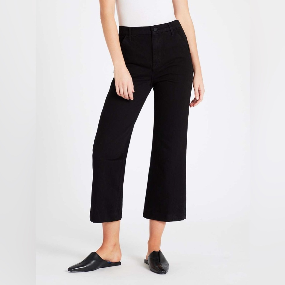 J Brand Joan Black Crop Wide Leg Trouser NWOT